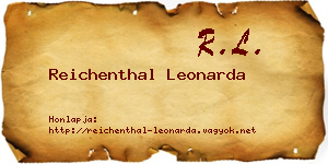Reichenthal Leonarda névjegykártya
